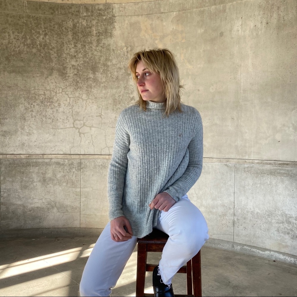 Topshop Grey Turtleneck